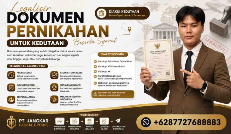 Legalisir Dokumen Pernikahan untuk Kedutaan Beserta Syarat