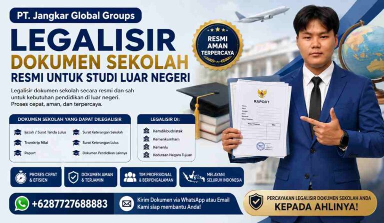 Legalisir Dokumen Sekolah Resmi untuk Studi Luar Negeri