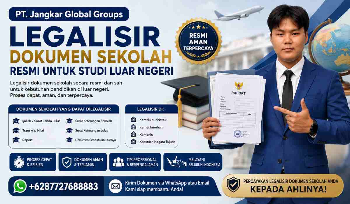 Legalisir Dokumen Sekolah Resmi untuk Studi Luar Negeri