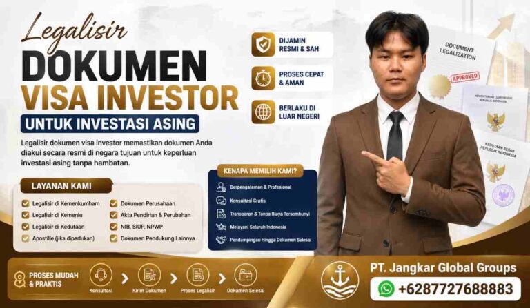Legalisir Dokumen Visa Investor untuk Investasi Asing