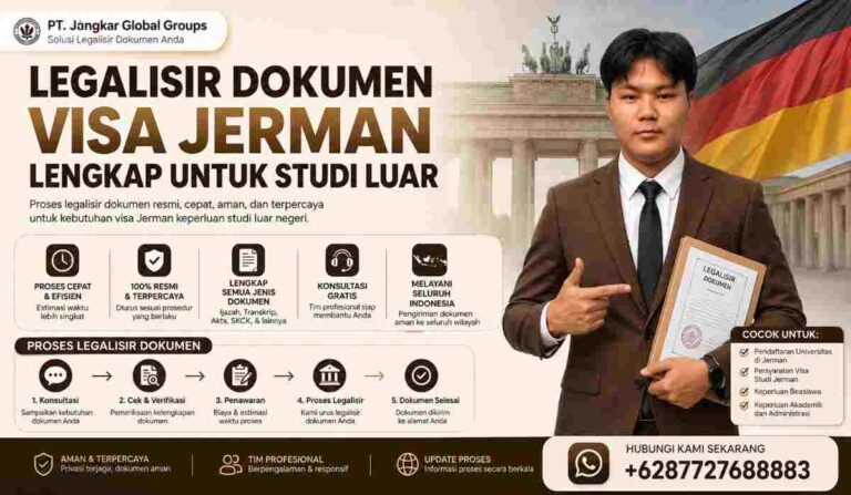 Legalisir Dokumen Visa Jerman Lengkap untuk Studi Luar