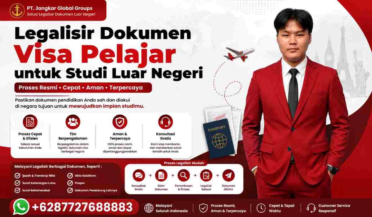 Legalisir Dokumen Visa Pelajar untuk Studi Luar Negeri