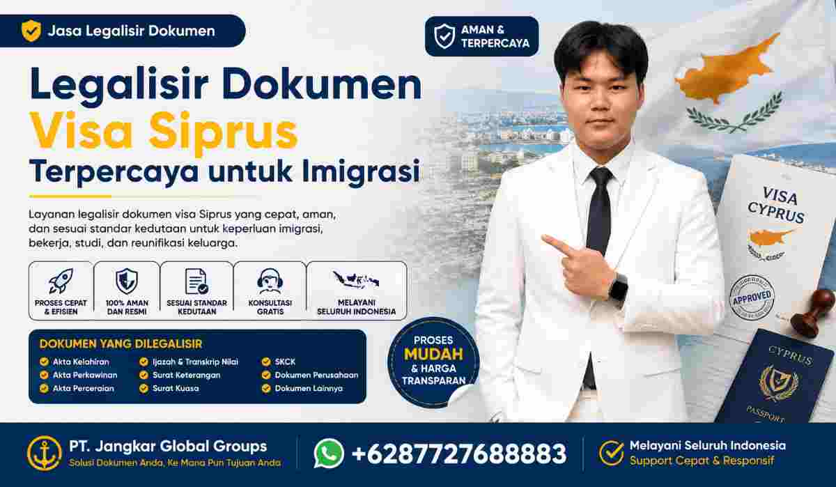 Legalisir Dokumen Visa Siprus Terpercaya untuk Imigrasi