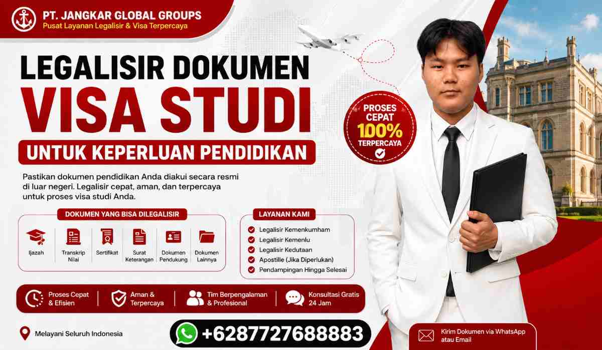 Legalisir Dokumen Visa Studi untuk Keperluan Pendidikan