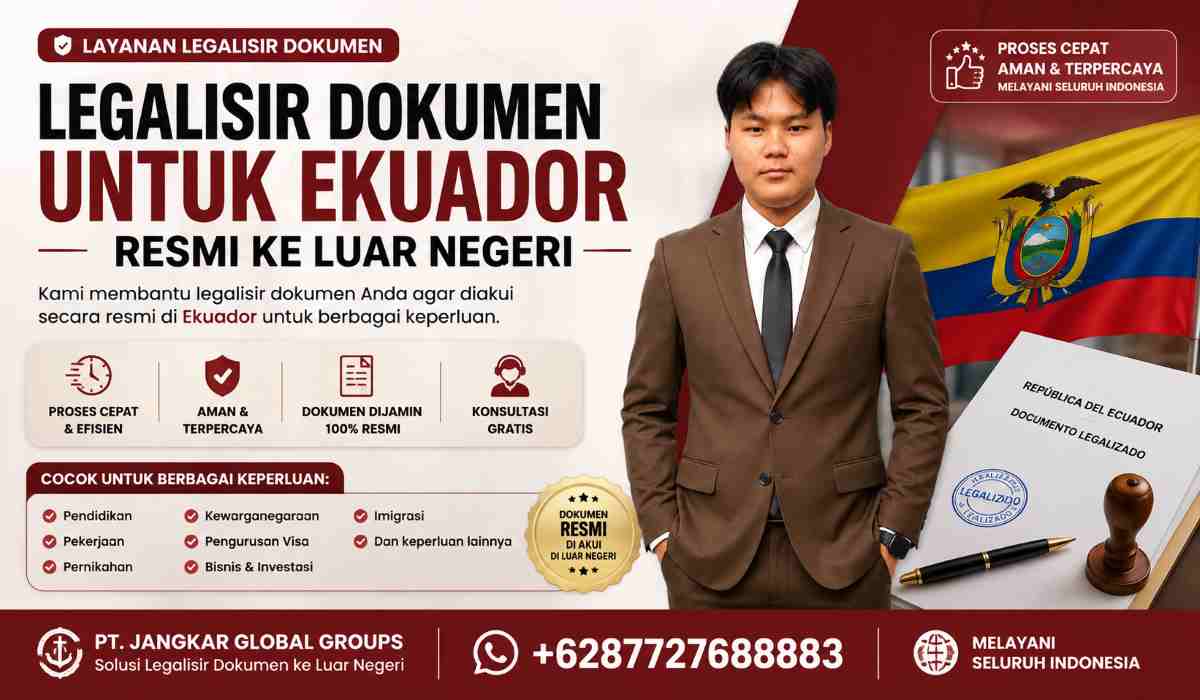Legalisir Dokumen untuk Ekuador Resmi ke Luar Negeri