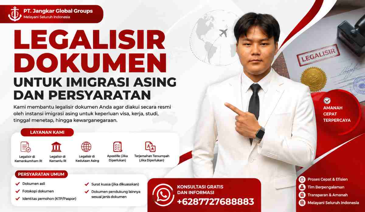 Legalisir Dokumen untuk Imigrasi Asing dan Persyaratan