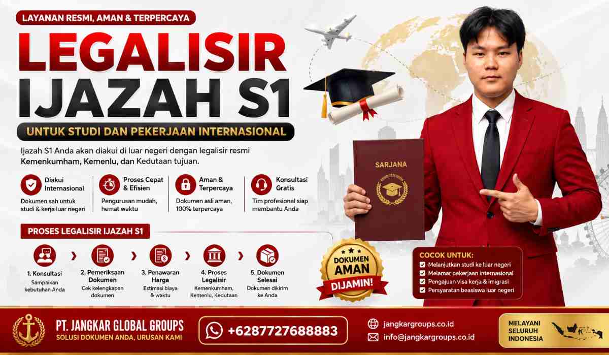 Legalisir Ijazah S1 untuk Studi dan Pekerjaan Internasional