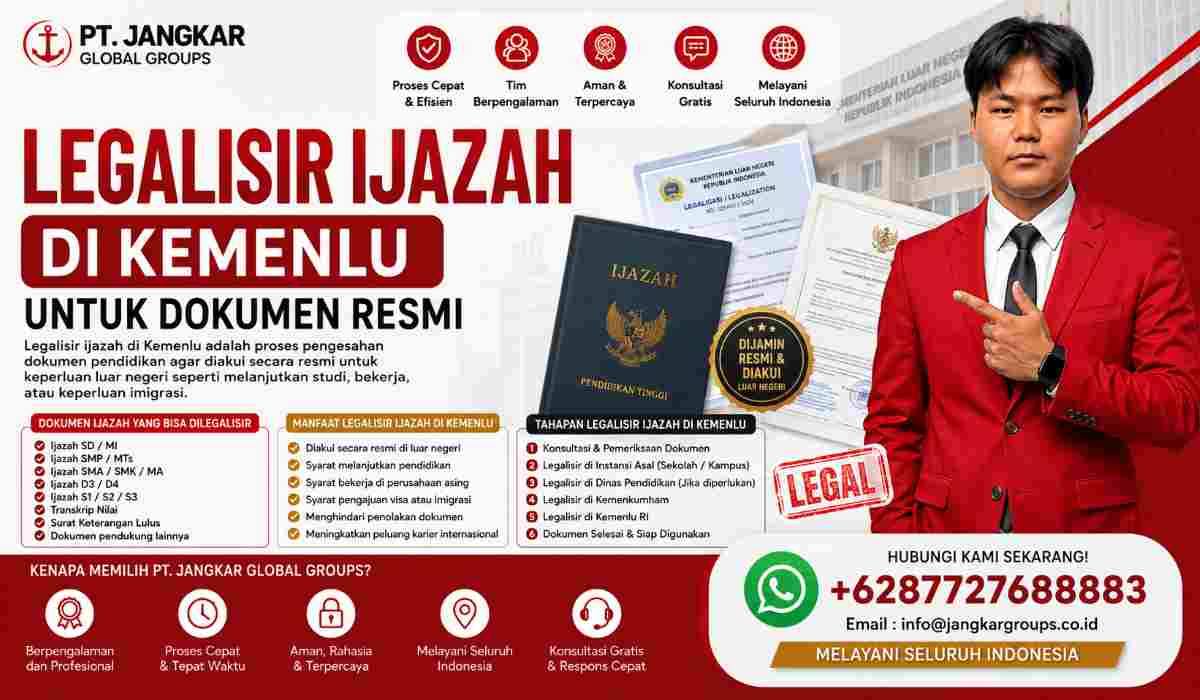 Legalisir Ijazah di Kemenlu untuk Dokumen Resmi