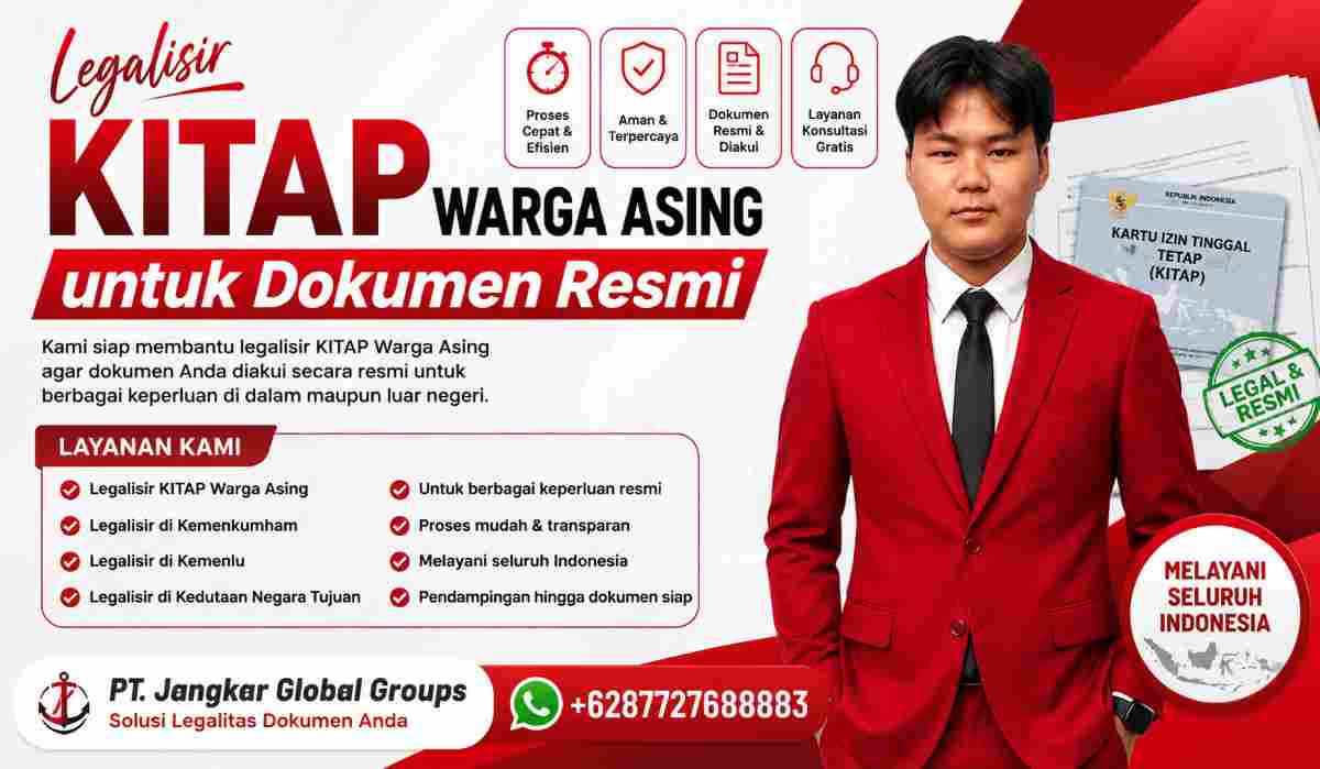 Legalisir KITAP Warga Asing untuk Dokumen Resmi