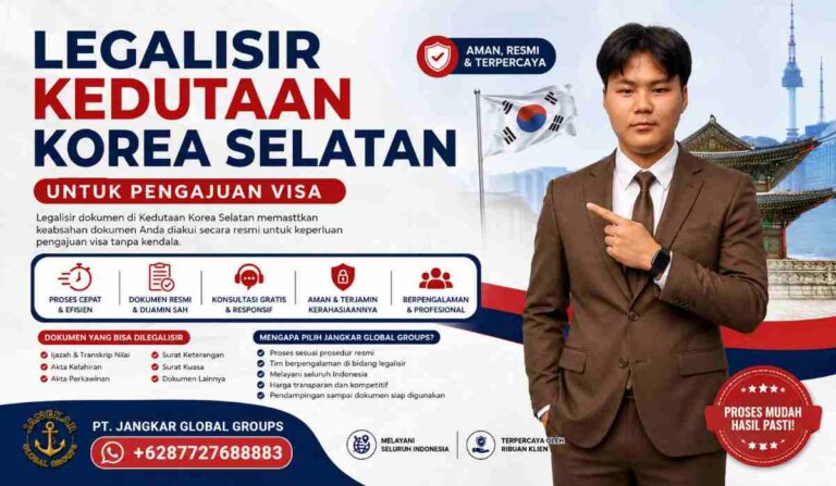 Legalisir Kedutaan Korea Selatan untuk Pengajuan Visa