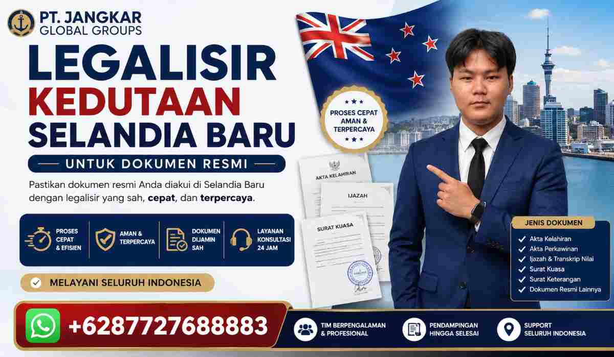 Legalisir Kedutaan Selandia Baru untuk Dokumen Resmi