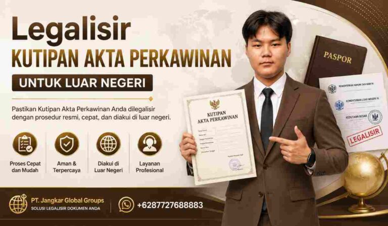 Legalisir Kutipan Akta Perkawinan untuk Luar Negeri