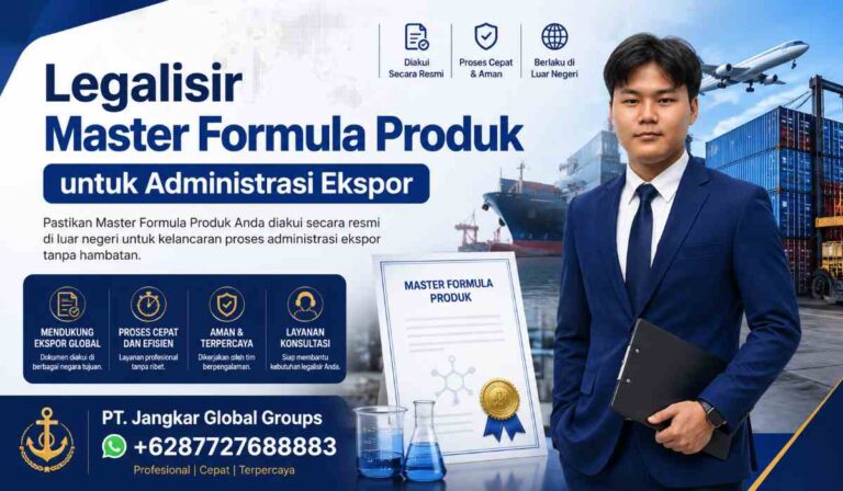 Legalisir Master Formula Produk untuk Administrasi Ekspor