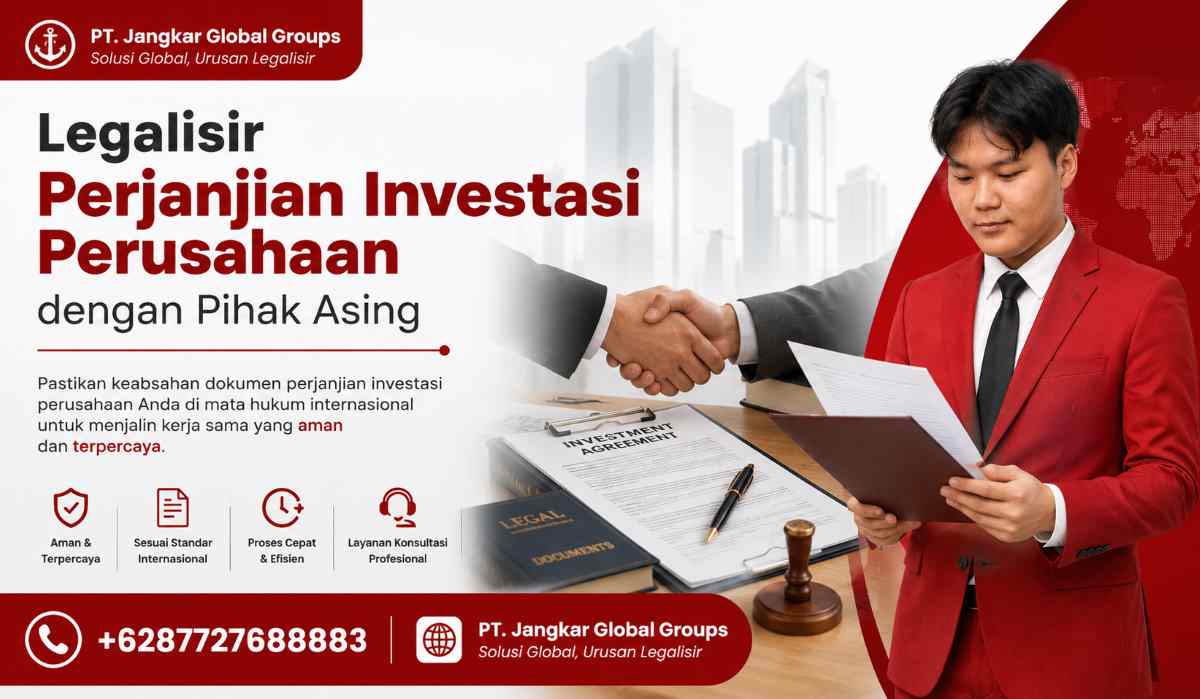 Legalisir Perjanjian Investasi Perusahaan dengan Pihak Asing