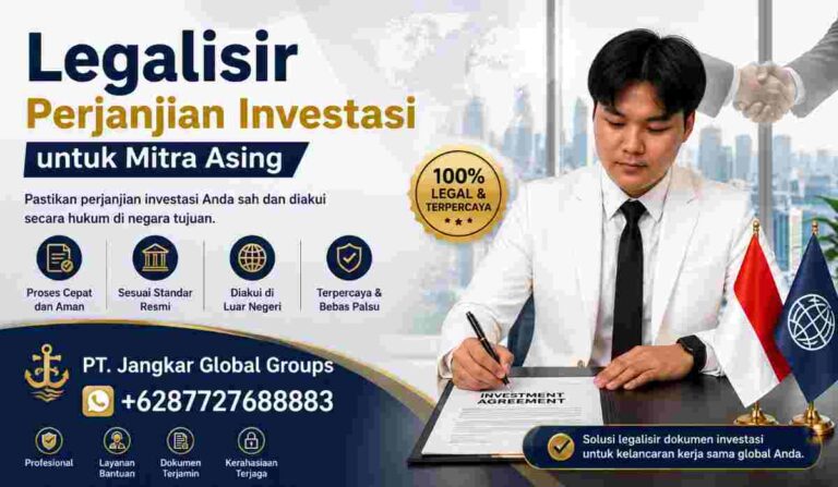 Legalisir Perjanjian Investasi untuk Mitra Asing