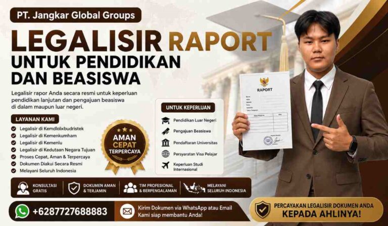 Legalisir Raport untuk Pendidikan dan Beasiswa
