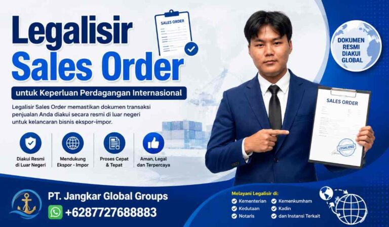Legalisir Sales Order untuk Keperluan Perdagangan Internasional