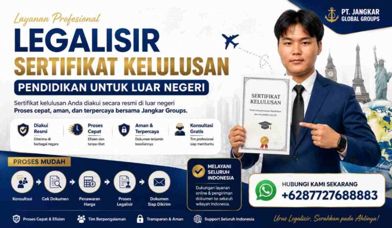 Legalisir Sertifikat Kelulusan Pendidikan untuk Luar Negeri