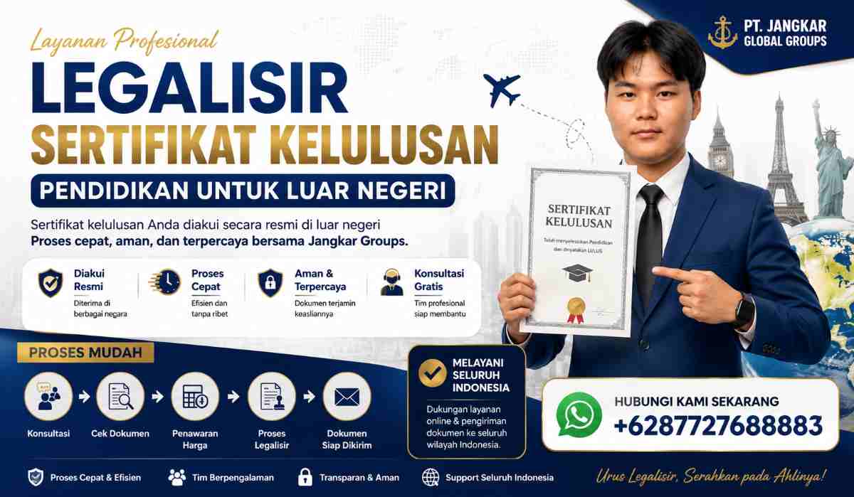 Legalisir Sertifikat Kelulusan Pendidikan untuk Luar Negeri