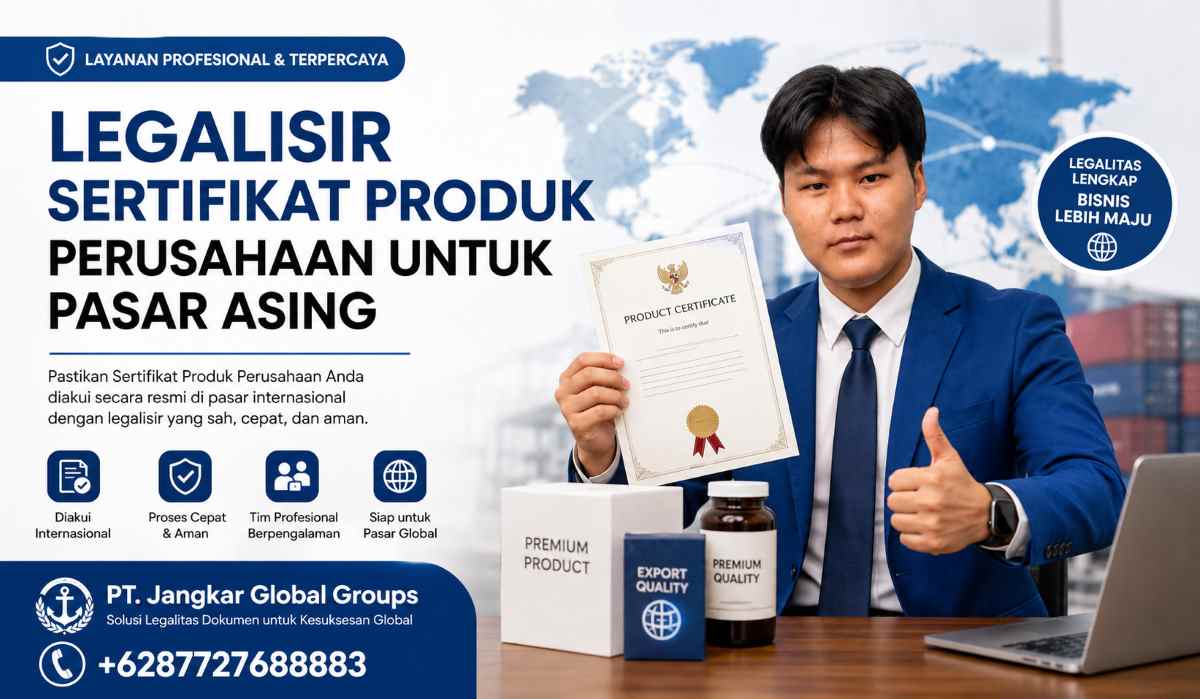 Legalisir Sertifikat Produk Perusahaan untuk Pasar Asing