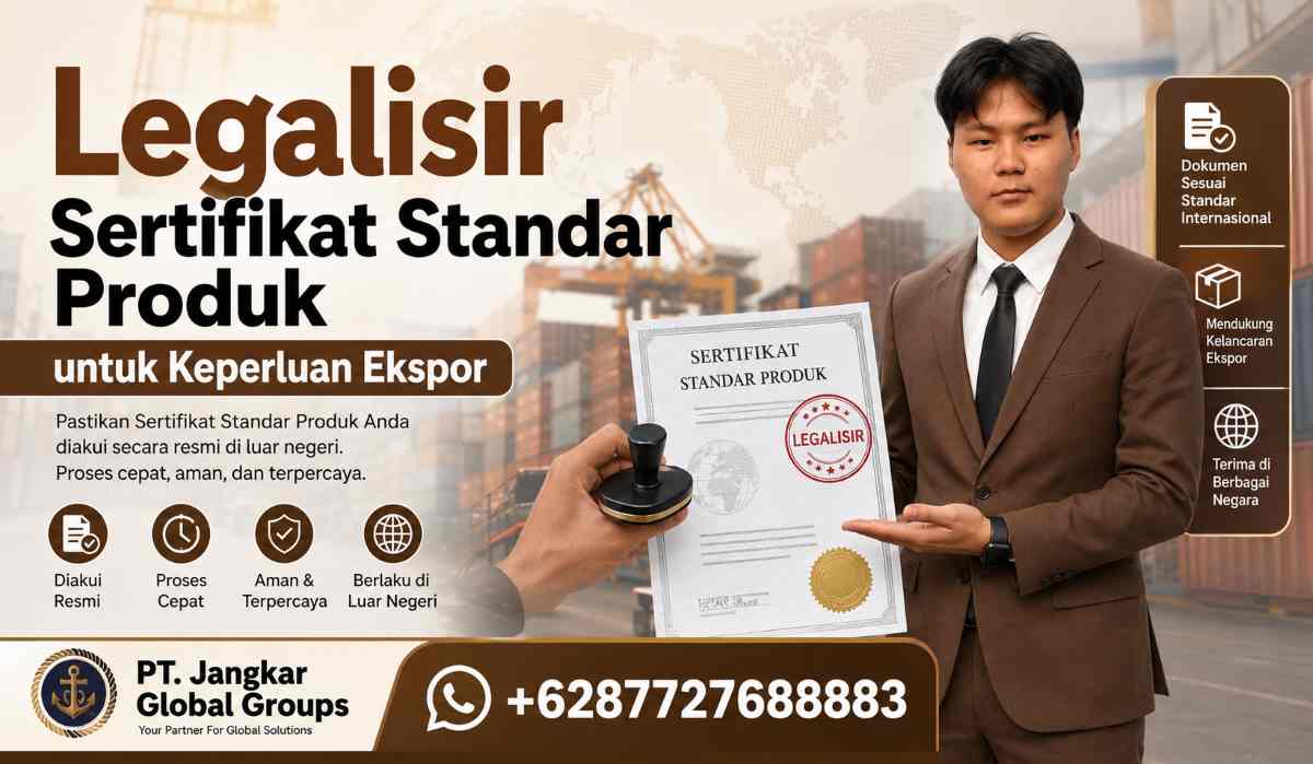 Legalisir Sertifikat Standar Produk untuk Keperluan Ekspor