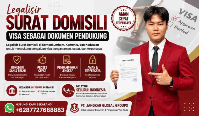 Legalisir Surat Domisili Visa sebagai Dokumen Pendukung