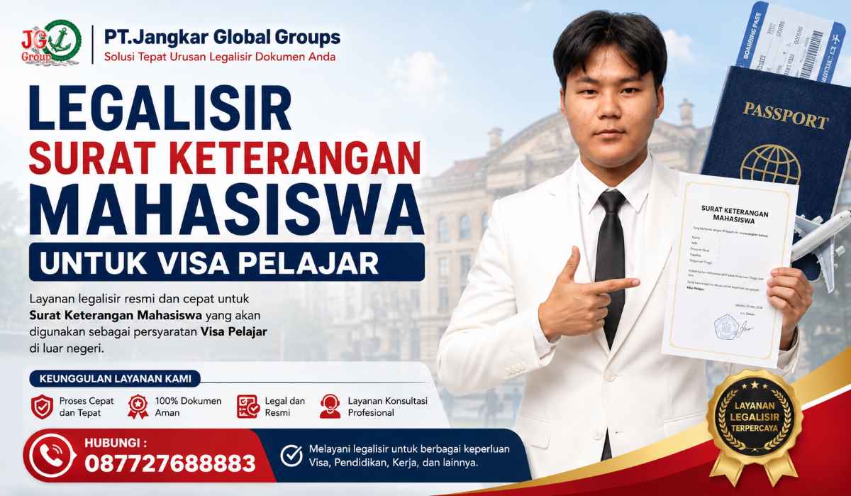 Legalisir Surat Keterangan Mahasiswa untuk Visa Pelajar