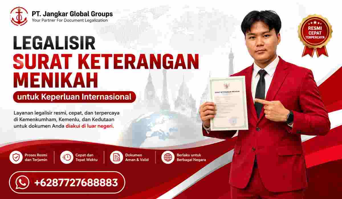 Legalisir Surat Keterangan Menikah untuk Keperluan Internasional
