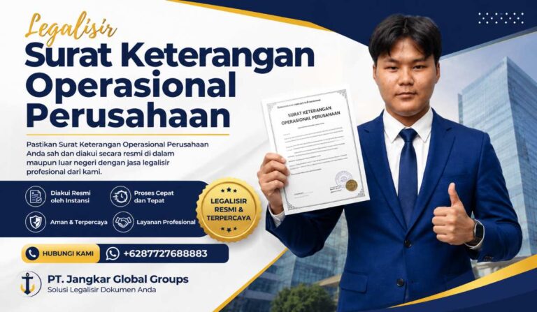Legalisir Surat Keterangan Operasional Perusahaan