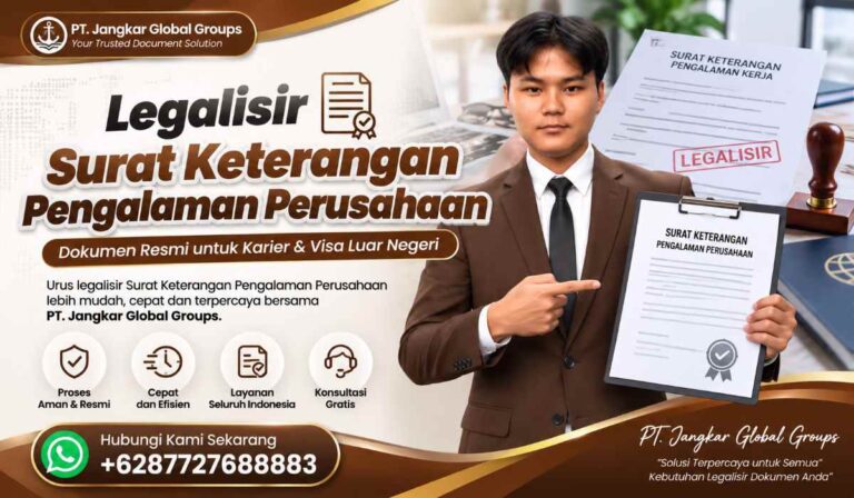 Legalisir Surat Keterangan Pengalaman Perusahaan