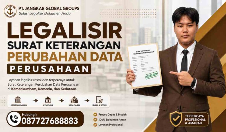 Legalisir Surat Keterangan Perubahan Data Perusahaan