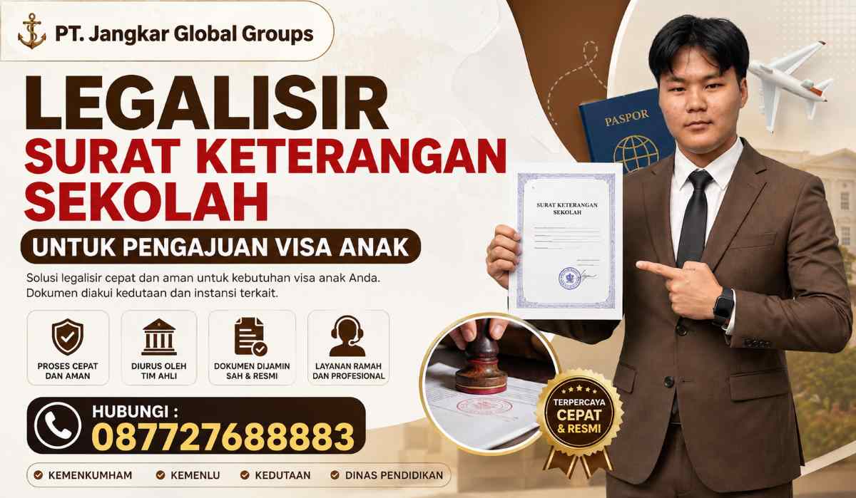 Legalisir Surat Keterangan Sekolah untuk Pengajuan Visa Anak