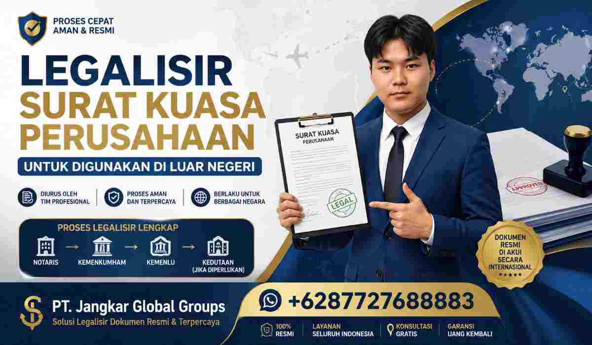 Legalisir Surat Kuasa Perusahaan untuk Digunakan di Luar Negeri