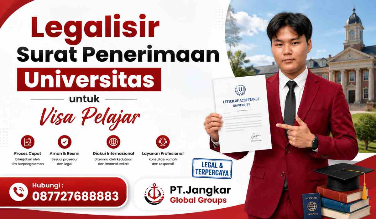 Legalisir Surat Penerimaan Universitas untuk Visa Pelajar