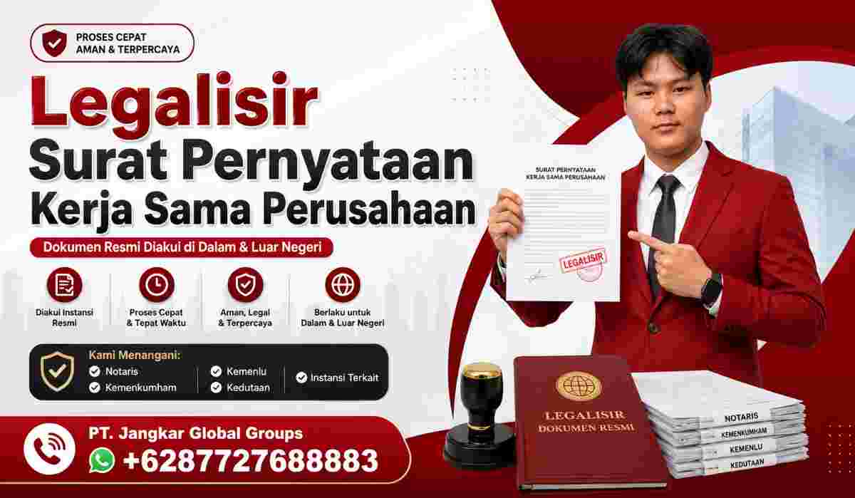 Legalisir Surat Pernyataan Kerja Sama Perusahaan