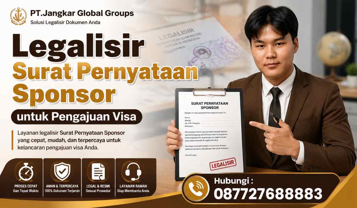 Legalisir Surat Pernyataan Sponsor untuk Pengajuan Visa