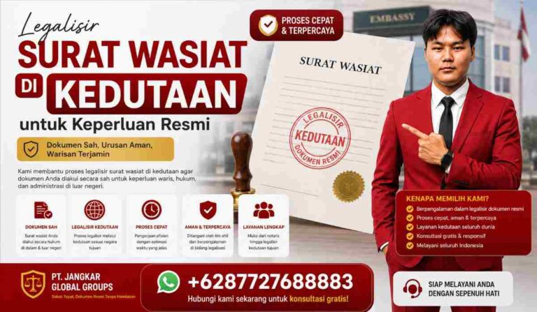 Legalisir Surat Wasiat di Kedutaan untuk Keperluan Resmi