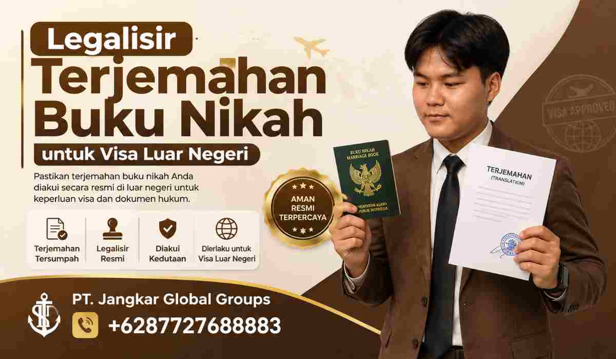 Legalisir Terjemahan Buku Nikah untuk Visa Luar Negeri
