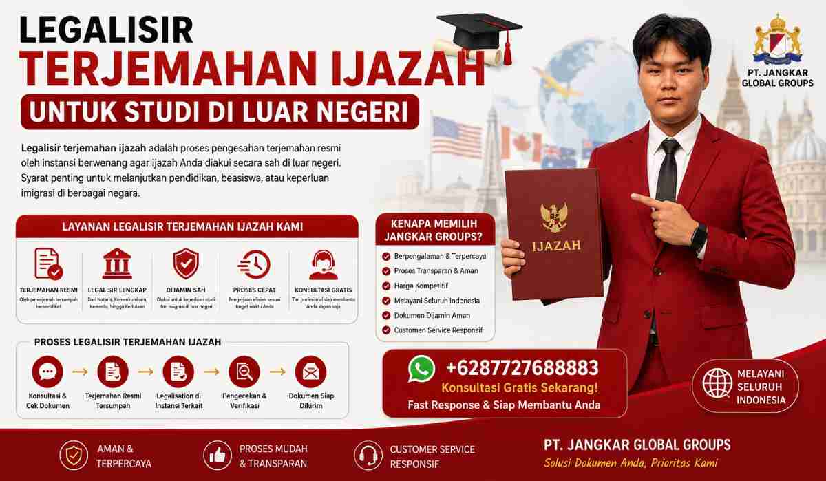 Legalisir Terjemahan Ijazah untuk Studi di Luar Negeri