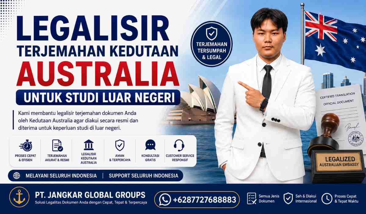 Legalisir Terjemahan Kedutaan Australia untuk Studi Luar Negeri