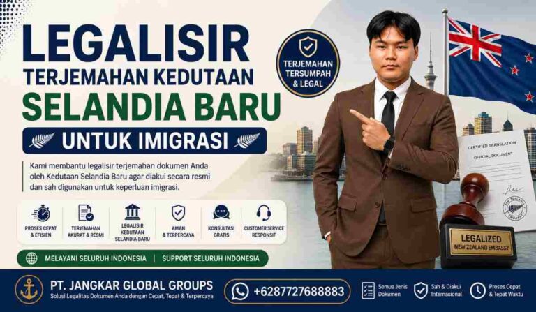 Legalisir Terjemahan Kedutaan Selandia Baru untuk Imigrasi