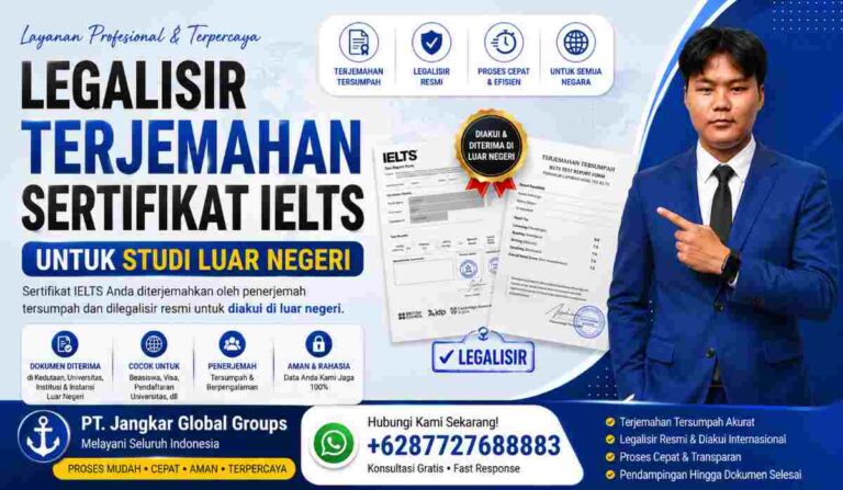 Legalisir Terjemahan Sertifikat IELTS untuk Studi Luar Negeri