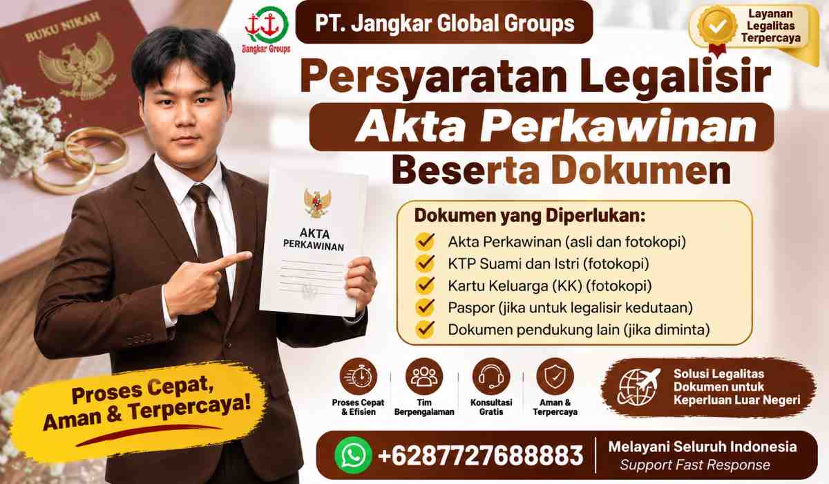 Persyaratan Legalisir Akta Perkawinan Beserta Dokumen