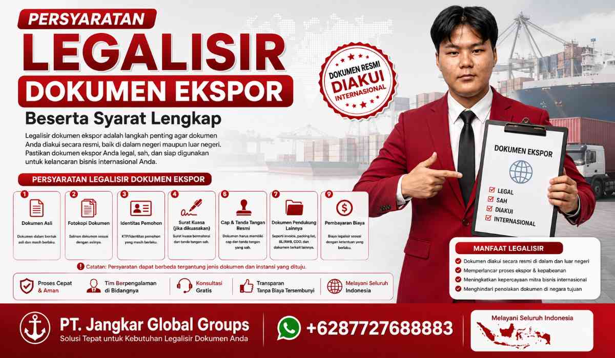 Persyaratan Legalisir Dokumen Ekspor Beserta Syarat Lengkap