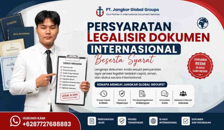 Persyaratan Legalisir Dokumen Internasional Beserta Syarat