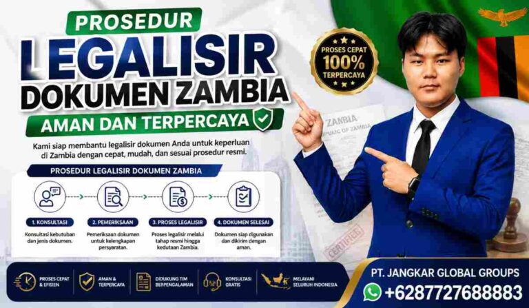 Prosedur Legalisir Dokumen Zambia Aman dan terpercaya