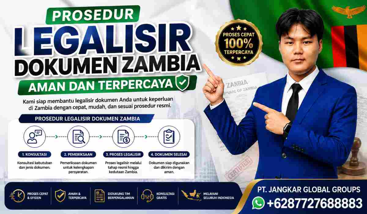 Prosedur Legalisir Dokumen Zambia Aman dan terpercaya