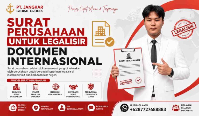 Surat Perusahaan untuk Legalisir Dokumen Internasional
