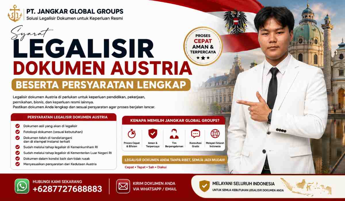 Syarat Legalisir Dokumen Austria Beserta Persyaratan Lengkap