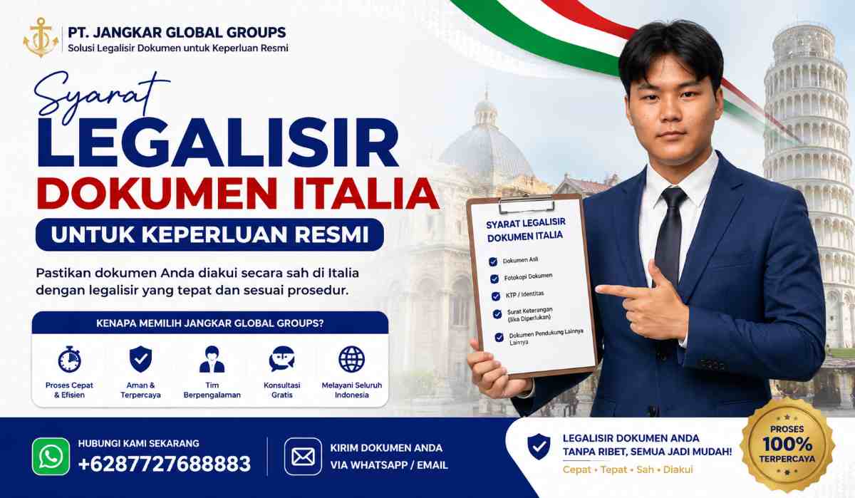 Syarat Legalisir Dokumen Italia untuk Keperluan Resmi